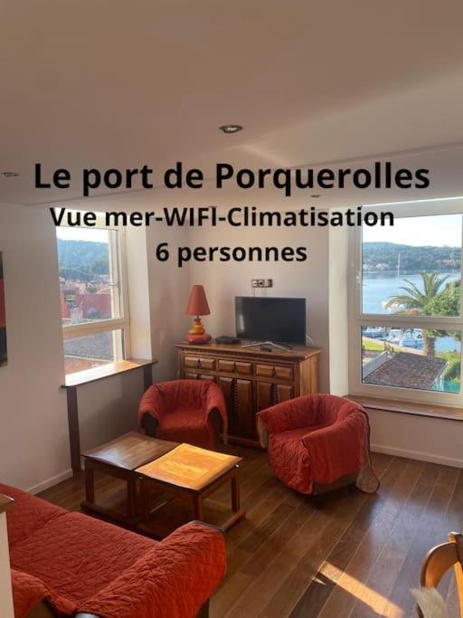 Ile De Porquerolles : T3 Climatise Vue Mer 외부 사진